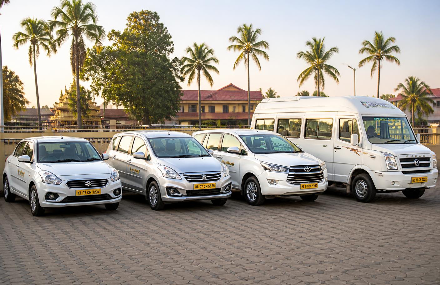 AP Tourism Om Sai taxi fleet in Shirdi